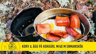 Sausage and eggs on Swedish messkit M40