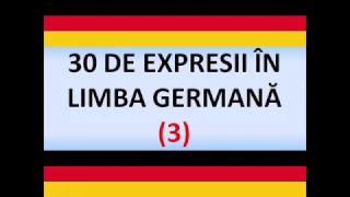 30 de expresii in limba germana PARTEA 3 | Invata germana