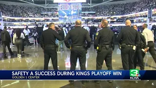 Sacramento Kings fans, police celebrate safe night during first playoff game win