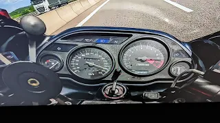 Kawasaki ZZR 1100, ZX 11, German Motorway,  Deutsche Autobahn,  No Limit.