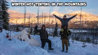 Winter Hot Tenting In The Mountains For 3 Nights