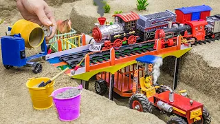 diy tractor making mini rainbow color bridge | diy tractor | Mini Creative DongAnh | Farm Diorama