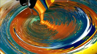 SunFire! Amazing Acrylic Loop De Loop with Mix Straight/Ring Pour featuring Fire Azo Gold!  WOW!