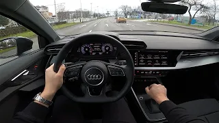 2022 Audi A3 Limousine [30 TFSI, 110 HP] POV Test ride (Exterior, interior details] #63 CARiNIK