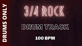 3/4 Rock Drum Track 100 BPM