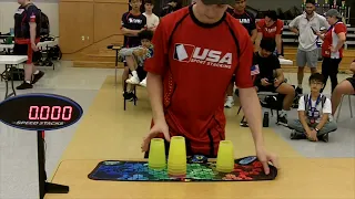 Male Individual 3-6-3 Sport Stacking World Record 1.982 (William Allen)