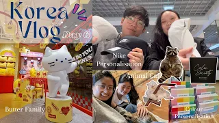 Korea Vlog | Day 6 | Hongdae, Nike&Colour Personalisation, Animal Cafe, , PopMart, Thrift Shopping