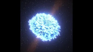 Explosion d'une étoile. Animation