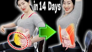 How to Lose Belly Fat While Sitting |Raise Arms and Lengthen Spine to Uplift Internal Organs