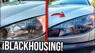 Como sacar ópticas y hacer BLACKHOUSING en Peugeot 206🦁