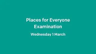 01.03.23 - Places for Everyone Examination
