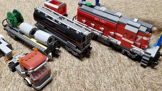 KAZI General Jim's Red Diesel Cargo Train unboxing and review