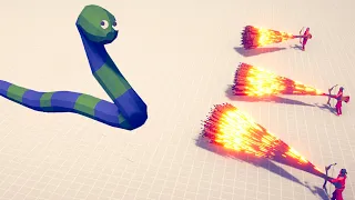 GIANT TITANOBOA vs 3x EVERY GOD - Totally Accurate Battle Simulator TABS