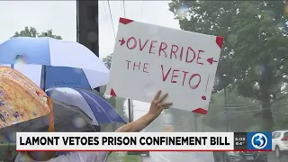 Video: Group pushes for lawmakers to override Lamont's veto on solitary confinement bill