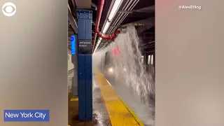 WEB EXTRA: NYC Subway Flooding