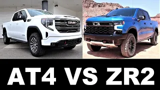 2022 GMC Sierra 1500 AT4 Vs 2022 Chevy Silverado ZR2: Is The ZR2 Worth Its Slightly Higher Cost?