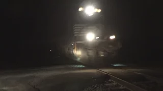 60 mph intermodal breaks the night silence at Bretz Lane