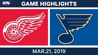 NHL Game Highlights | Red Wings vs. Blues - March 21, 2019