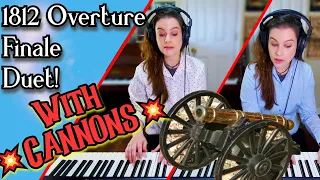 1812 Overture Finale with CANNONS Piano Duet - 5000 Subs Special - Tchaikovsky