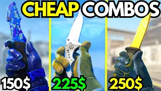 BEST Budget KNIFE & GLOVE COMBOS RIGHT NOW! (CS2 CHEAP KNIFE + GLOVES COMBO Under 300$)