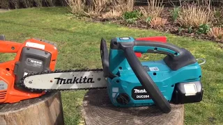 Makita Vs Husqvarna Chainsaw DUC254 LXT Vs T536 LiXP