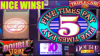 High Limit Slots! 5 Times Pay + Triple Cash + Double Strike + Double Gold Slot Play! Casino slots!