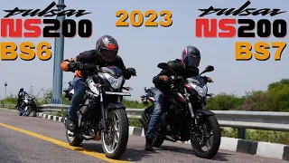 New Bajaj Pulsar NS200 BS7 vs Old NS200 BS6 Drag Race