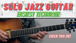 Playing back & forth between chords & single notes = solo jazz guitar/simple as that!!