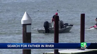 Toddler rescued, father missing after falling into San Joaquin River