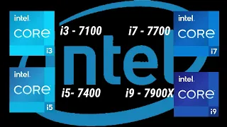 Intel i3-7100 vs i5-7400 vs i7-7700 vs i9-7900X 7th Gen Desktop Processor l Spec Comparison