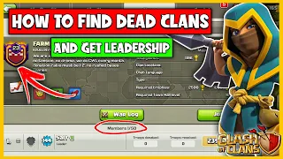 How To Find Inactive (dead ) Clans & Get Leadership easily | How To Get Leadership In Any Clan