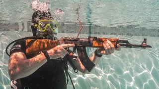 Firing an AK47 Underwater