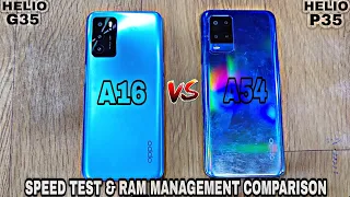 Oppo A54 vs Oppo A16 Speed Test Comparison⚡Ram Management Test🔥🔥