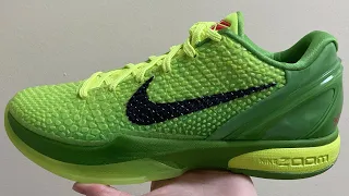 BEST KOBE REPS EVER MADE!! Kobe 6 Protro Grinch 2.0+ from Kickwho.xyz Discount Code in Description