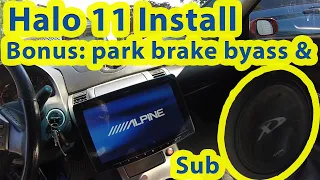 Alpine Halo 11 install + free park brake bypass - 2003-2006 Infiniti G35/Nissan 350Z