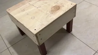DIY ottoman stool (no stitching)
