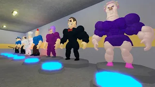 MUSCLE BARRY'S PRISON RUN! (NEW OBBY) ALL MUSCLE BOSSES FULL GAMEPLAY WALKTHROUGH #roblox #obby