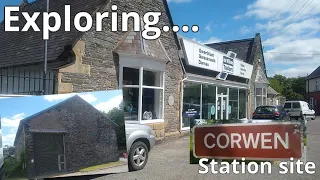 Exploring Corwen Railway Station site - disused abandoned closed GWR Great Western Railway