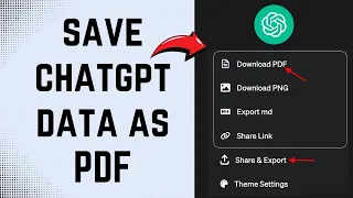 How to save ChatGPT conversation as a PDF file | Download Chat GPT Data as PDF