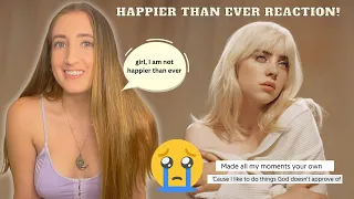 Billie Eilish Happier Than Ever Reaction 😭 | Is Happier Than Ever a State of Mind? #happierthanever