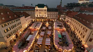 🇸🇰  BRATISLAVA CHRISTMAS MARKET 2023 [FULL TOUR] FOOD, PRICES, ATTRACTIONS