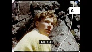 1950s UK, Rock Climbing on the Black Cuillin, Isle of Skye, Scotland, 16mm