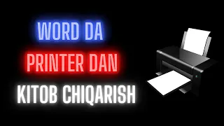 WORD DASTURIDA KITOB CHIQARISH || MICROSOFT WORDDA MA'LUMOTLAR NI KITOBCHA KO'RINISHIDA CHOP ETISH