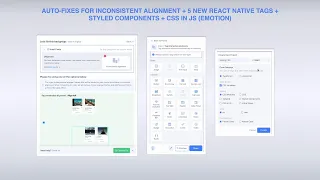 Locofy v7.2.1 -  More React Native Tags, Auto-Fixes For Inconsistent Alignment & New Styling Options