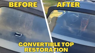 Convertible top repair AMAZING restoration | Fiat Barchetta convertible vinyl roof & plastic window
