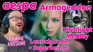 aespa 에스파 ARMAGEDDON - Highlight Medley + Launchcode + Superbeing reaction