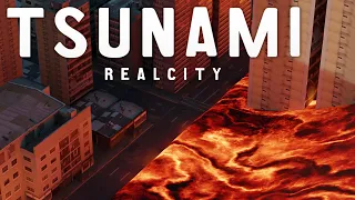 Lava Tsunami Real City 3 Blender Fluid Simulation Cycles #b3d