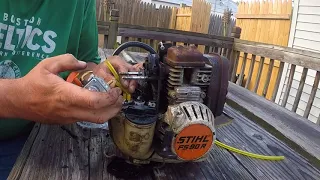 Making My Stihl FS90r Trimmer run like new again (New Carb)