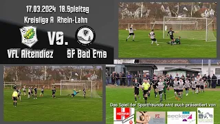 Kreisliga: Patzer kostet Punkte! VfL Altendiez vs. SF Bad Ems