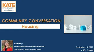 Community Conversation: Housing with Kate Lipper-Garabedian